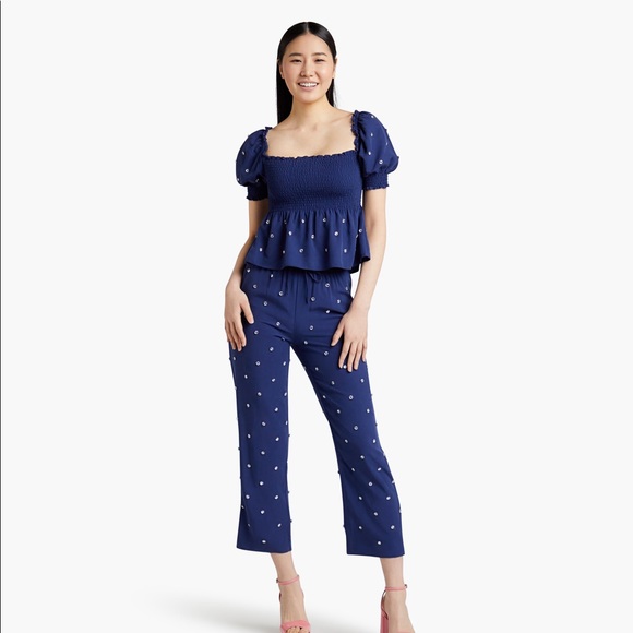 Hill House Home The Jewel Jammie Top in Navy | Sz Large | NWOT - Picture 6 of 12